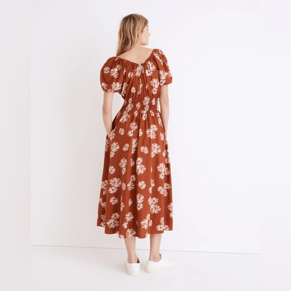 MADEWELL Linen Blend Sophia Midi Dress in Rusty Torch Size XXL ••SOLD OUT•• - Picture 3 of 12